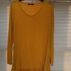 Mustard asymmetrical tunic